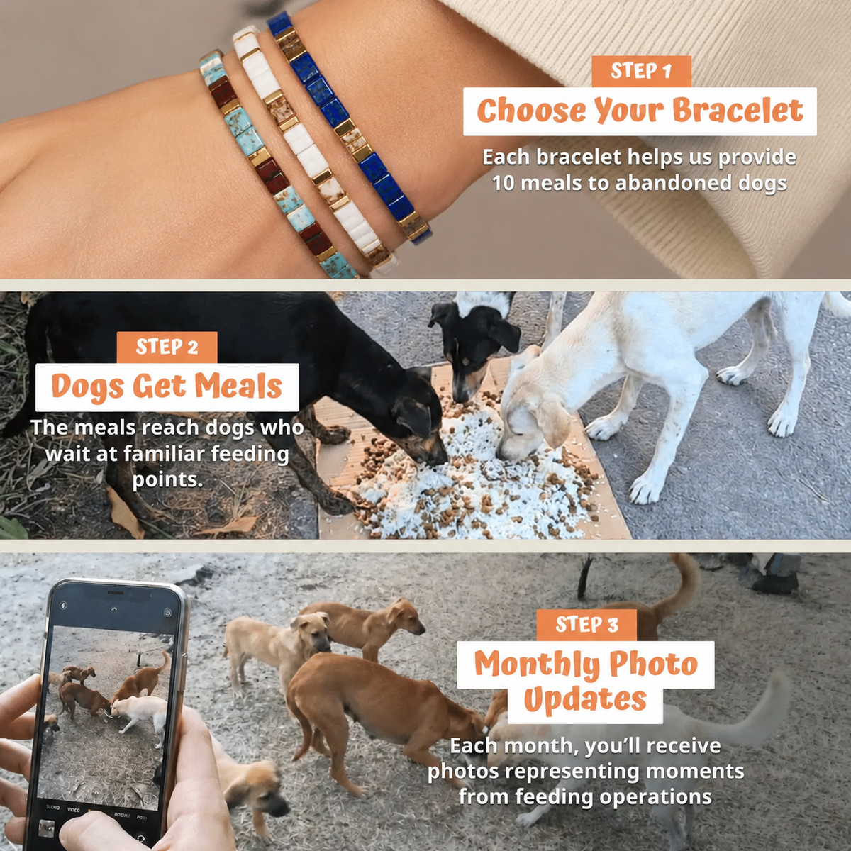 Onyx (Set of 3 Tile Bracelets)